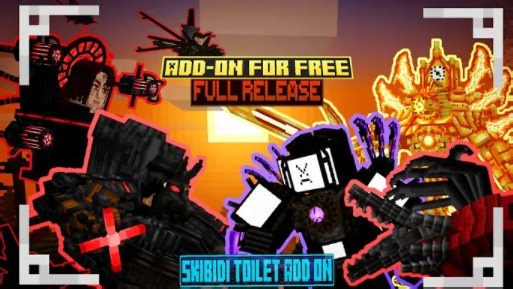 我的世界基岩版addon，马桶战争 ADD ON V8.9展示！这次又有新的好玩的了。