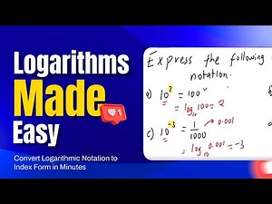 Logarithms Made Easy: Convert Logarithmic Notation to Index Form in Minutes | Mind Mastery Tutor