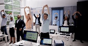 Stretch Exercise Office Business Worker Team Stock Footage Video (100% Royalty-free) 1106475131 | Shutterstock