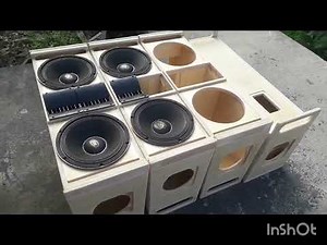 Line array 10" 100% artesanal feita em casa