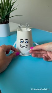1K views | DIY interactive robot lantern. Simple electric circuit project for beginners.All you need is:- 2 LED diodes- Coin cell battery - Conductive copper tape - Pipe cleaner- Paper cup - Marker. #stem #stemeducation #stemactivities #stemforkids #stemforgirls #stemlearning #stemteacher #science #scienceexperiment #tutorial #scienceart #sciencefair #scienceteacher #sciencecamp #maker #makerprojects #stemchallenge | Moonshotkidz | Facebook