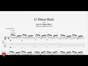 G Minor Bach - Lou Ni - Piano Tiles 2 - Guitar Tabs