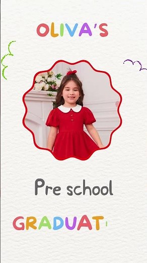 Pre-School Graduation Party Video Invitation #digitalinvite
