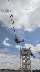64K views · 1.4K reactions | Passing “The Tower” challenge ✅ An important step in every paratrooper’s training - jumping off a 12-meter tall platform while attached to a parachute harness 廒 Would you do it? | NATO | Facebook