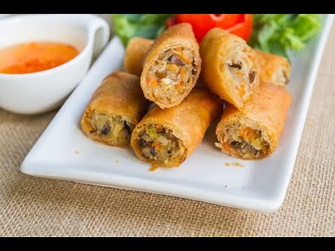 FRÜHLINGSROLLEN mit Hackfleisch und Gemüse