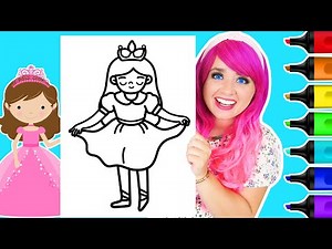 Coloring a Princess Girl Coloring Page | Ohuhu Art Markers