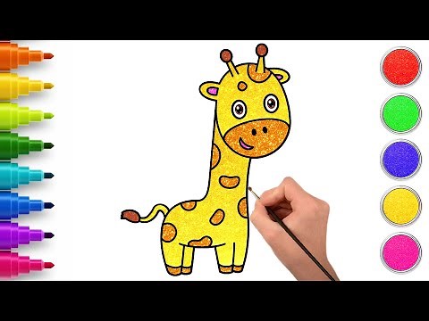Learn to Draw a Giraffe 🦒 | Easy Drawing for Beginners | Chiki Art | HooplaKidz How To