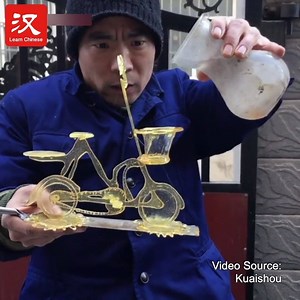 78K views · 1.7K reactions | Meet a folk artist who makes sugar-coated figurines, a traditional handmade #candy in China. | Learn Chinese | Facebook