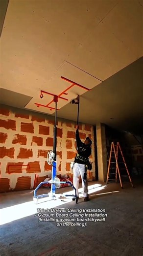 Drywall Ceiling Installation Using a Drywall Lift | Fast & Safe Sheetrock Hanging