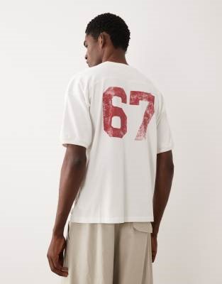 Polo Ralph Lauren varsity back print t-shirt in white | ASOS