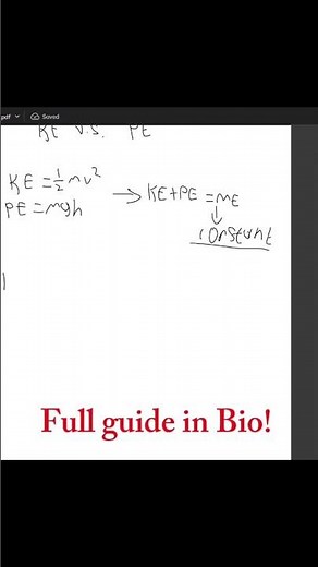 Physics Regents: Kinetic and Potential energy explained