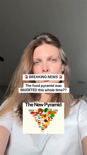 Doctor Sadovskaya on Instagram: "Some recent headlines are literally saying the pyramid has been “inverted” and that what we were taught for decades is being flipped on its head — but it’s not quite as dramatic as “we were completely wrong our whole lives.” 1. The classic US food pyramid from the 1990s (grains at the bottom) hasn’t even been the main federal nutrition guide for over a decade. Back in 2011, the USDA replaced the old food pyramid with MyPlate — a plate‑shaped graphic showing porti