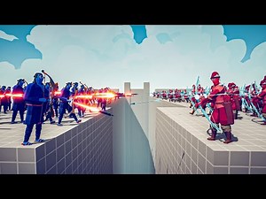 CROSS-FIRE in TABS - 100x Archer Ice VS 100x Archer Firework - Totally Accurate Battle Simulator