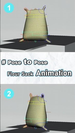 Flour Sack | Walk and jump Animation | #animation #tutorial