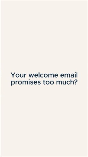 Your Welcome Email Promises Too Much? | Email Marketing Tips #Shorts