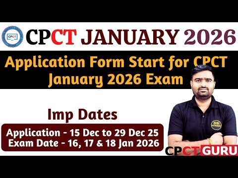 Registration Open for CPCT Scheduled on 16th, 17th & 18th Jan 2026 | CPCT January 2026 | CPCT EXAM