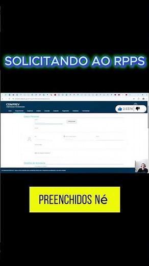 Como Preencher Requerimento de Aposentadoria no SISTEMA COMPREV?#aposentadoria #aposentados #trend