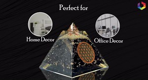 Orgone Black Tourmaline Pyramid – Healing Crystal for Protection, Motivation, EMF Shielding & Meditation – Orgonite Pyramid for Chakra Balancing, Reiki, Spiritual Energy & Positive Vibrations