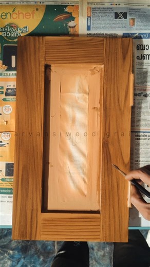 easy wood color painting on window panel 🖌️❤️