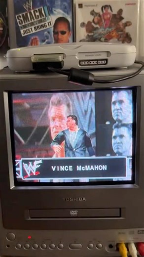 Vince McMahon WWF Smackdown entrance #PS1 #WWE #CRTgaming #AttitudeEra #wwegames #NoChance #retro