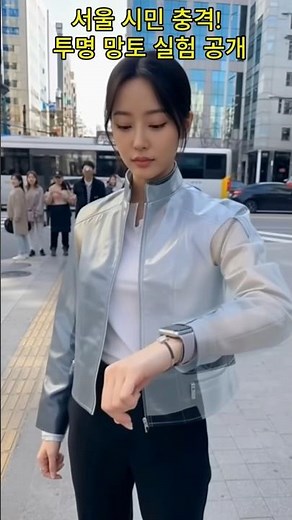 서울 시민 충격! 투명 망토 실험 공개