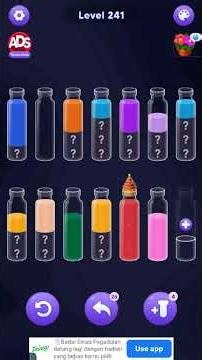 Water Sort Puzzle Level 241 Answer #watersort #shorts #gameplay