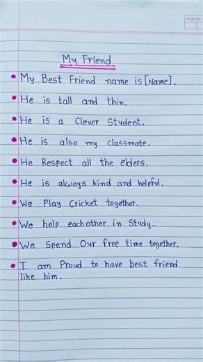 My Best Friend Essay in 10 Lines | 10 Lines Easy Essay On My Friend In English