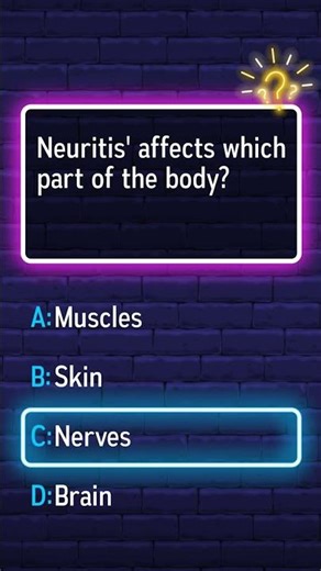 Which part of the body does neuritis affect?
