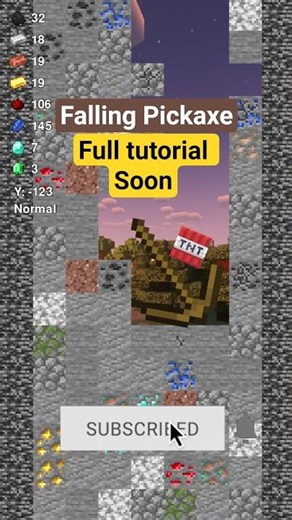 Falling Pickaxe LIVE Kaise Kare BEST Way #shortsfeed #fallingpickaxe #minecraftshorts