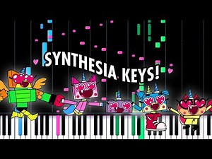 Happy Just Like Me (Unikitty! End Credits) on SYNTHESIA KEYS!