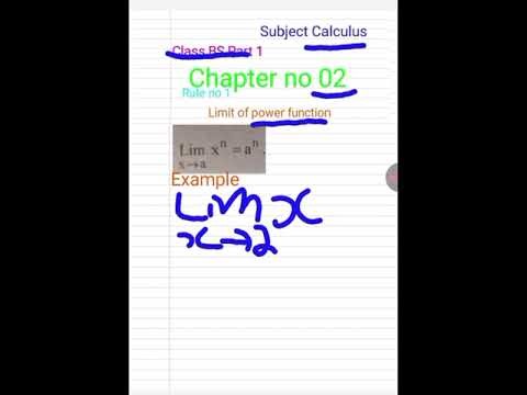 Class BS-1 Calculus Chapter no 02 Rule no 1