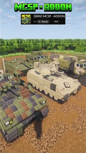 Minecraft Top Military Mods! #5 #shorts #minecraft