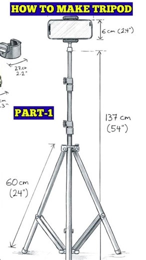 how to make tripod with pvc pipe😀 part-1
