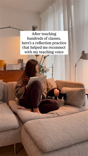 Beatrice Savaris | Yoga Teacher & Mentor on Instagram: "Here’s a simple reflection practice to help you reconnect with your voice and teach from a place of clarity and authenticity ⬇️ Sometimes as yoga teachers, we drift from the heart of why we teach. We get caught up in sequencing, structure, or self-doubt and lose touch with the why that first called us to the mat. These journaling prompts can help you come back home to that place. - - - - “When I teach from pressure instead of presence, I fe