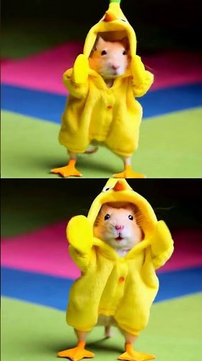 "Adorable Hamster Dressed as a Chicken: Cutest Costumes Ever!" #cuteanimals #shortvideo