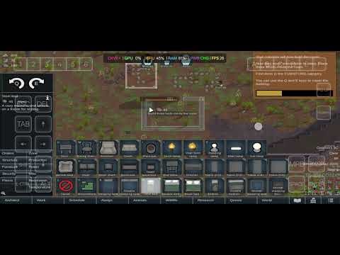 RimWorld Android. Gamehub. Dimensity 8350 Mali G615-MC6. 1280x720. GOG version.