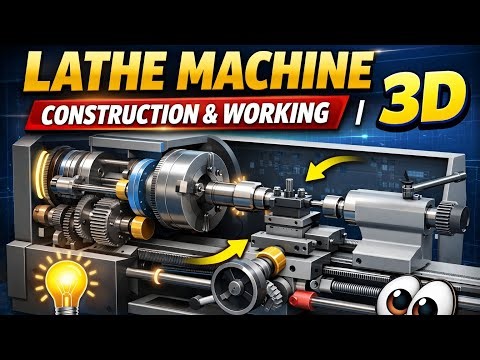 Lathe Machine | Construction & Working Explained in 3D Animation | #3danimation