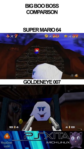 seohainemodz on Instagram: "super mario 64 x goldeneye 007 big boo boss comparison #fblifestyle #seohaine #seohainemods #romhack #romhacks"
