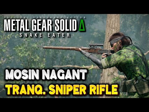 Metal Gear Solid Delta How to get MOSIN NAGANT Weapon (Tranquilizer Sniper Rifle) | MGS3 Remake