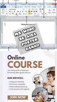 Making Poster using MS Word ❤ #utopia #shorts#1millionview#like #share #comment