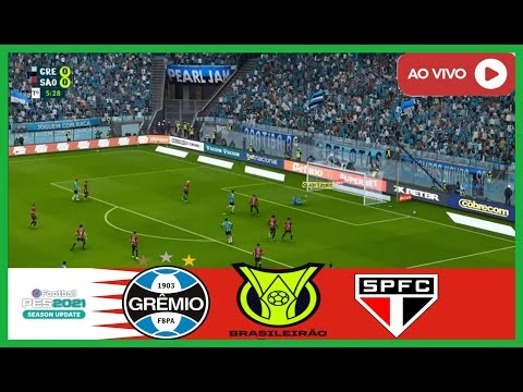 GRÊMIO VS SÃO PAULO AO VIVO COM IMAGENS BRASILEIRÃO SÉRIE A 2025 PES 21