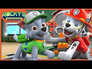 Rocky Fixes Marshall's Truck & MORE! - Rocky's Garage Compilation - PAW Patrol - Videos For Kids