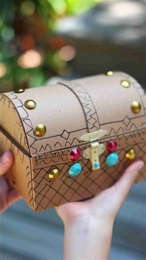 cardboard diamond chest #shorts #chest #craft #cardboard