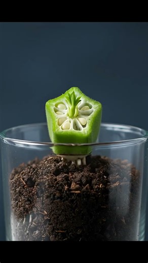 Don't Buy Okra! Grow Unlimited Ladyfinger at Home 🌿🫑 #shorts