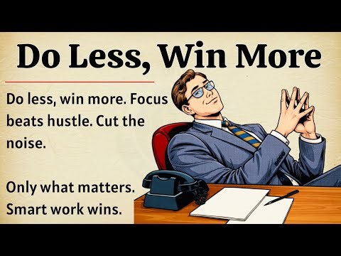 Do Less, Win More | The Smart Way to Succeed | Motivational Video 🔥 | Graded Reader ✅ | ESL
