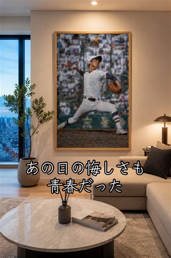 「最後の試合まで、全員で野球を楽しみ尽くす。」3年間の笑顔と涙を、一枚のモザイクアートに。