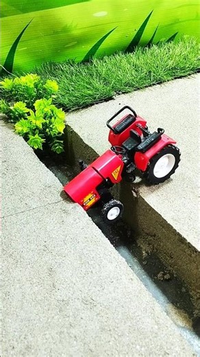 DIY Mini Tractor Road Repair & Rescue 😱#youtubeshorts #shorts #tractor