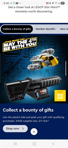 Lego is Having a sale on their website Spend $160 or more in Star Wars sets and get the Dark Saber