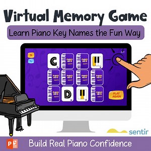 Piano Keys Virtual Memory Game | CDE & FGAB Matching | Beginner