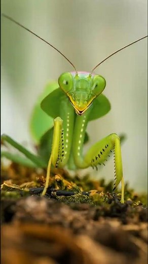 Praying Mantis Hunt – Face-off with the Worm 🪲🐛
